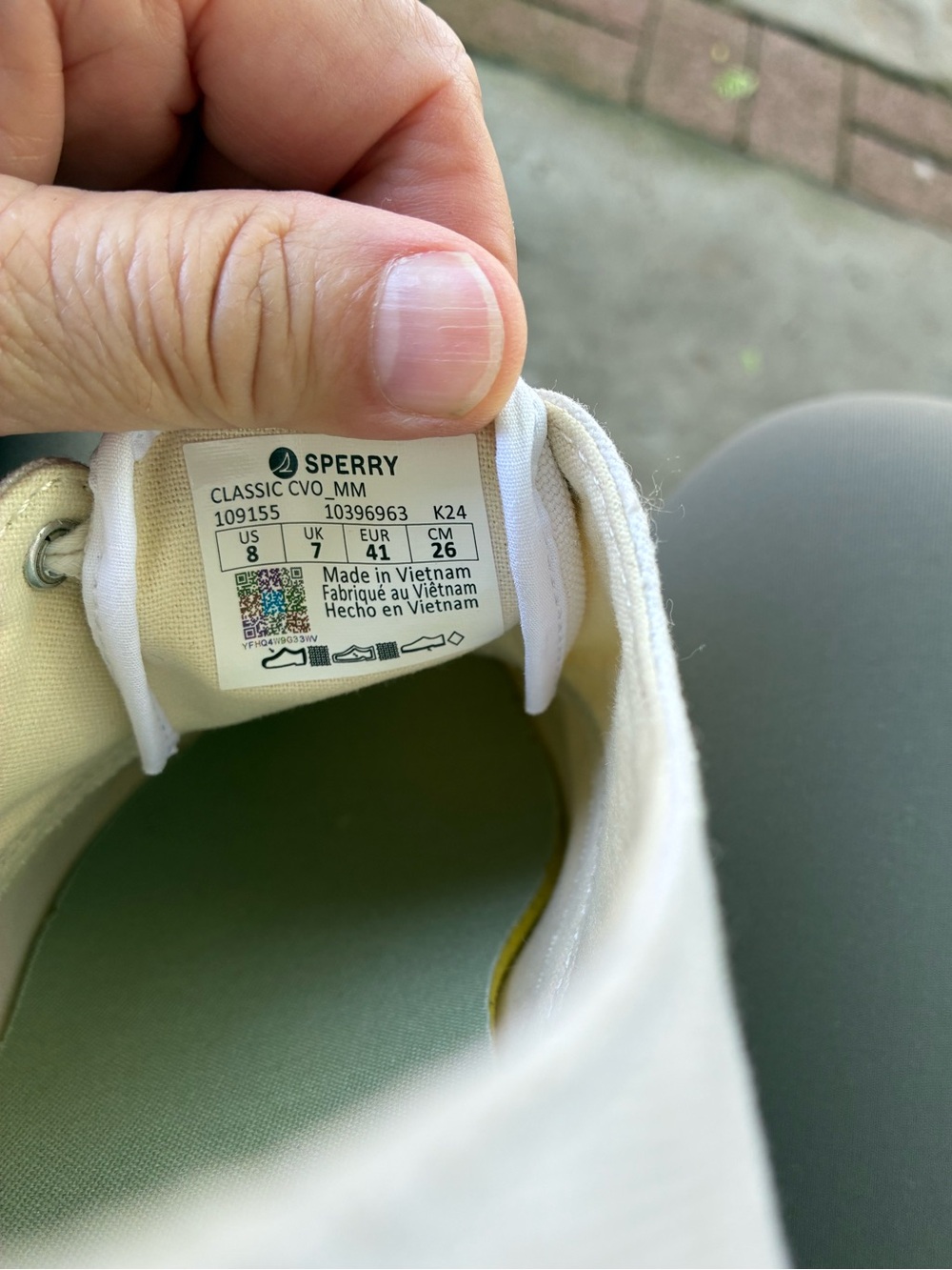 Sperry Top-sider Men's white Canvas classic CVO Low-Top Sneakers - Picture 7 of 7
